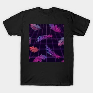 Synthwave Palm Leaves Aesthetic T-Shirt